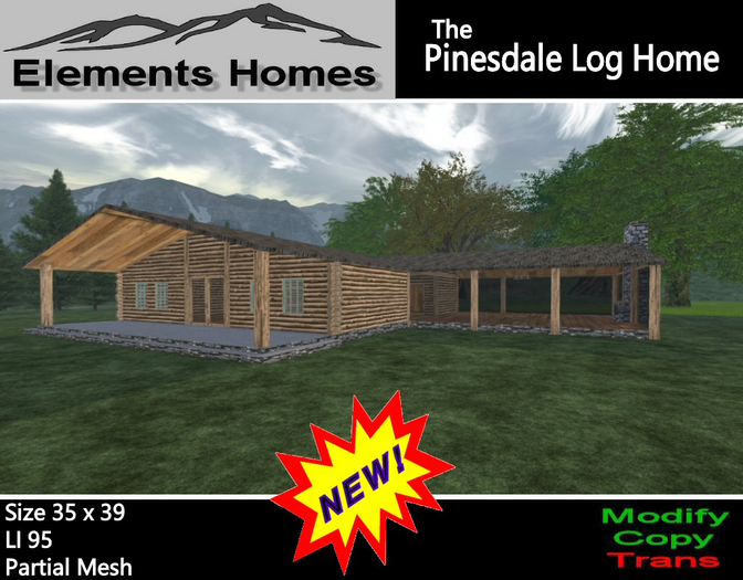 Second Life Marketplace Pinesdale Log home